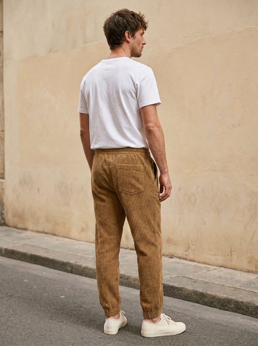 Haruki Trousers - Relaxed Corduroy - Khaki Brown