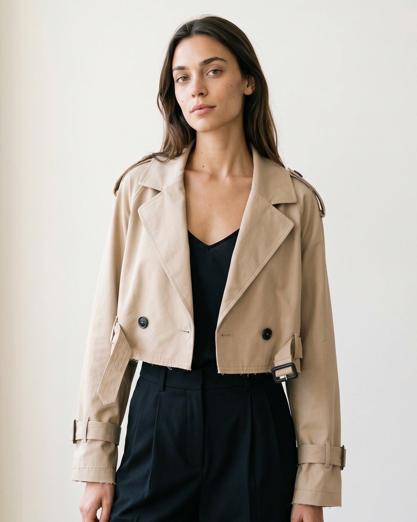 Nils Coat in Beige - indoor 1