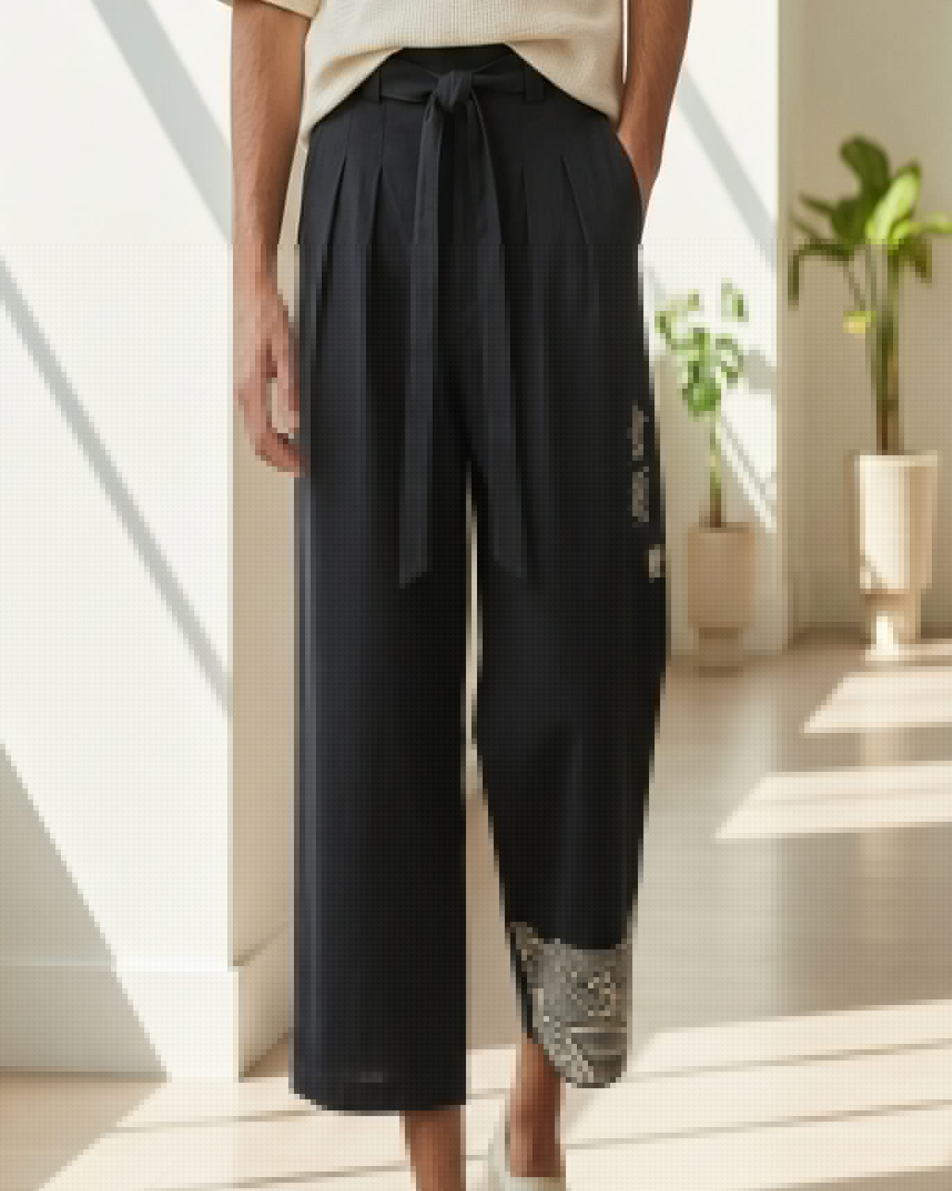 Raen Trousers - Wide-Leg Denim in black - indoor 1