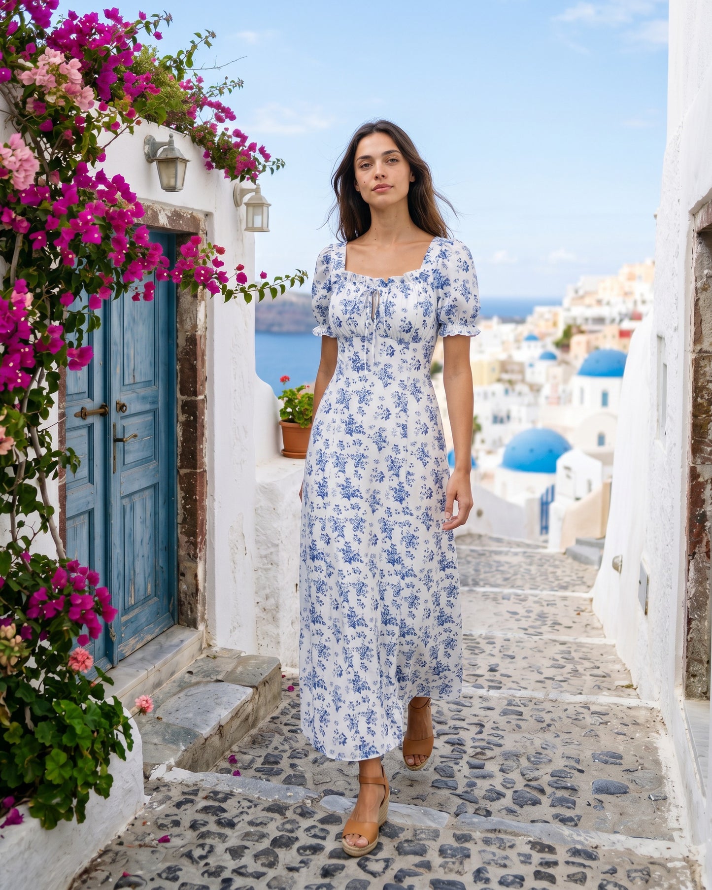Eleo Dress in WHITE - outdoor 1