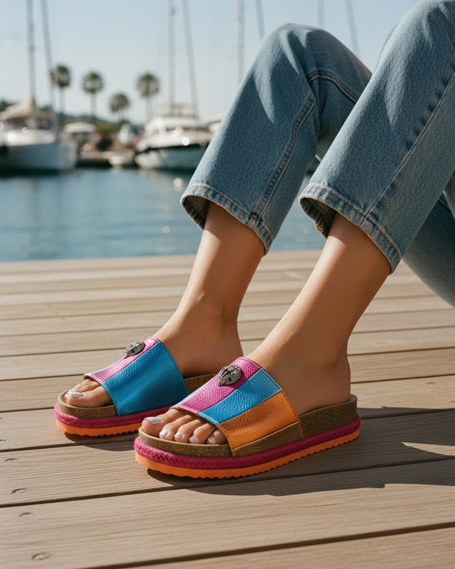 Cove Sandals - Platform in Beige - outdoor 3