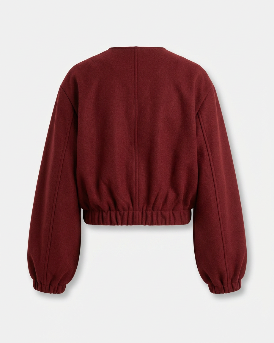 Lior Jacket - Zip in Red - profile back red