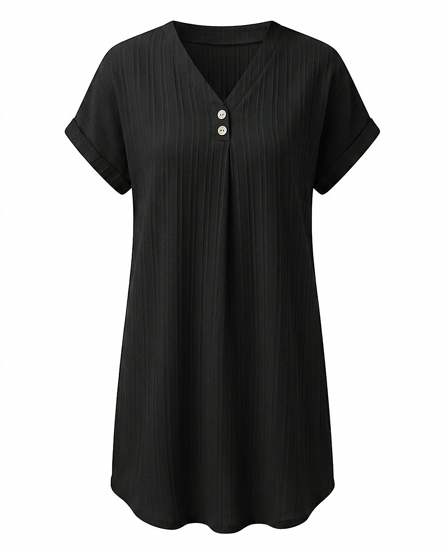 Sigrid Dress - Relaxed in Black - profile front black
