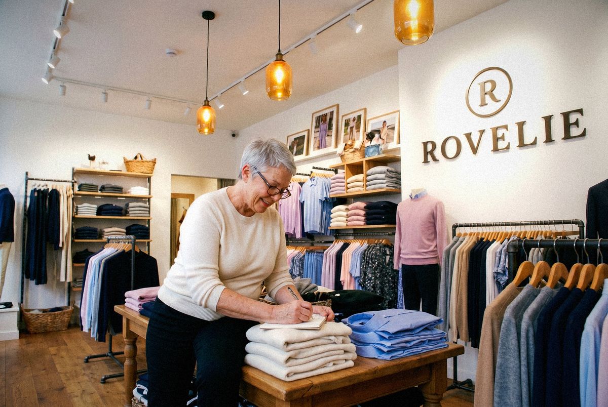 Vera, founder of Rovelie, in her Amsterdam studio