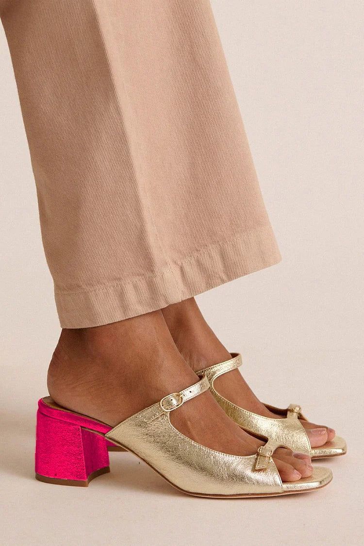 Sienna Sandals - Cut-Out Colourblock