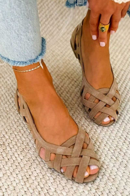 Camille Sandals - Braided Flat