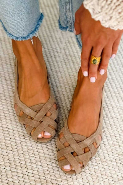 Camille Sandals - Braided Flat