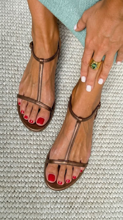 Rosalie Sandals - Metallic Strap