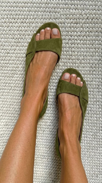 Margaux Sandals - Suede Slingback