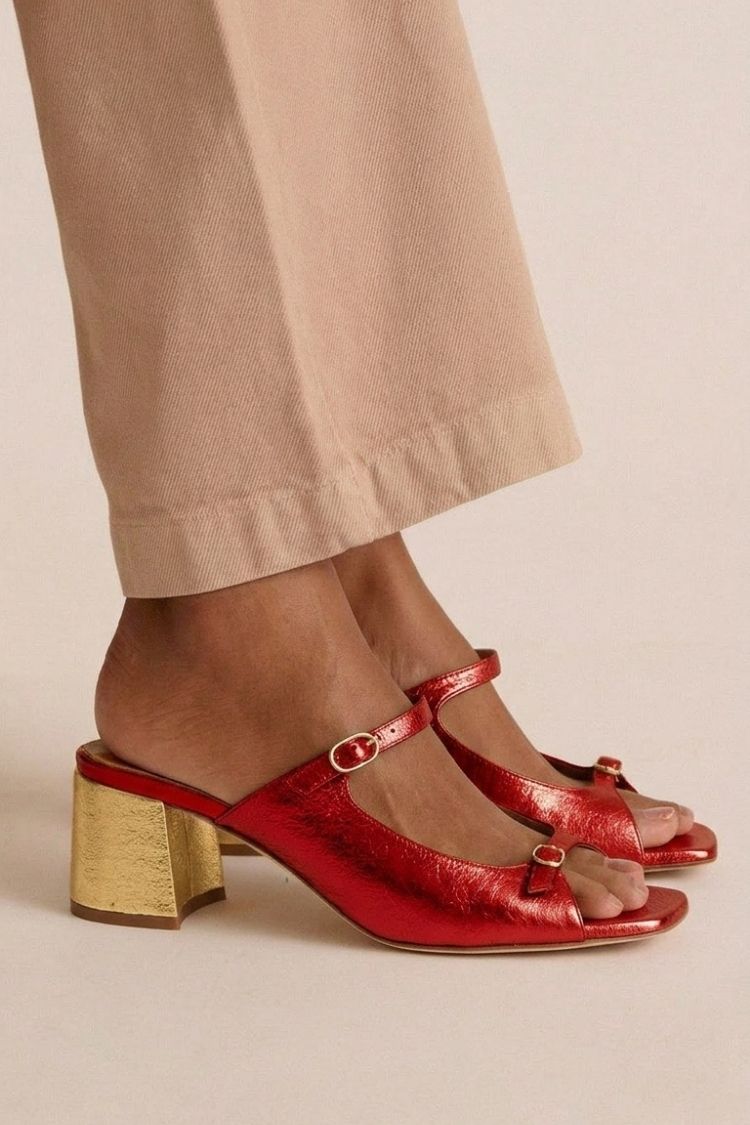 Sienna Sandals - Cut-Out Colourblock