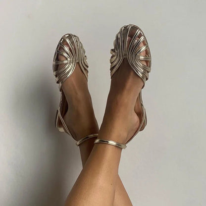 Victoire Sandals - Jewelled Ankle-Strap