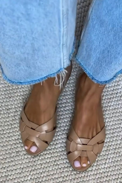 Serafine Sandals - Woven Cross-Strap