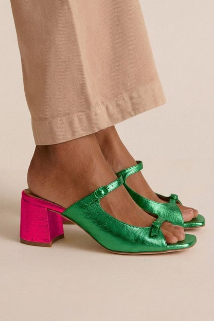 Sienna Sandals - Cut-Out Colourblock