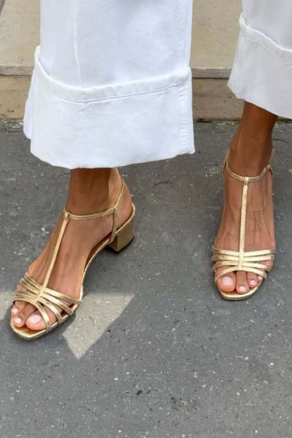 Clemence Sandals - Metallic Ankle