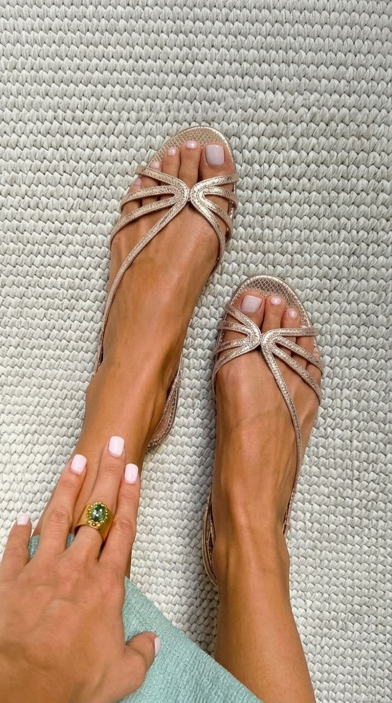 Delphine Sandals - Metallic Strap