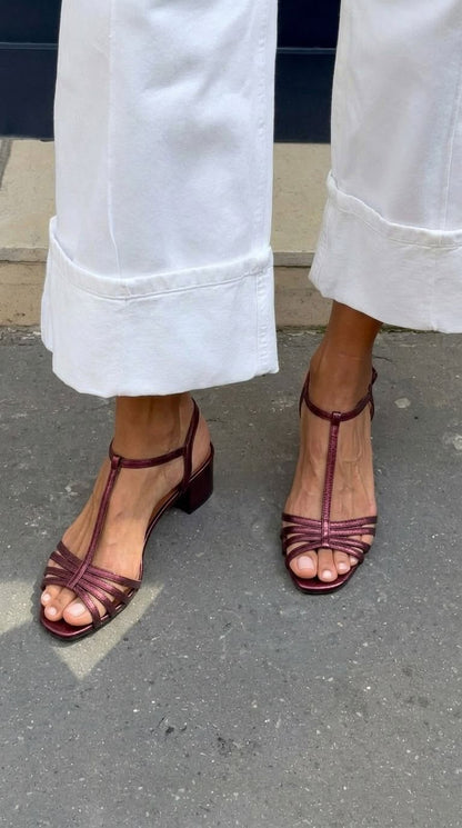 Clemence Sandals - Metallic Ankle