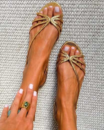 Delphine Sandals - Metallic Strap