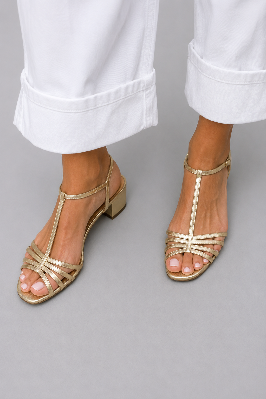 Clemence Sandals - Metallic Ankle