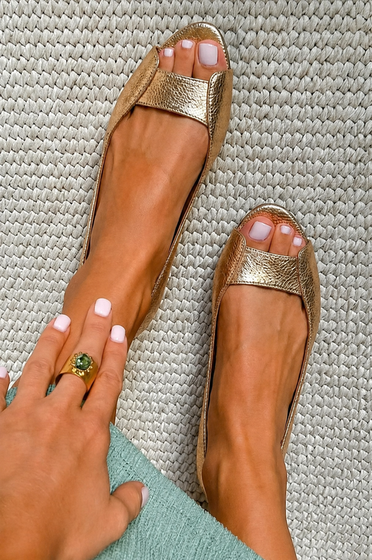 Adeline Sandals - Champagne Metallic