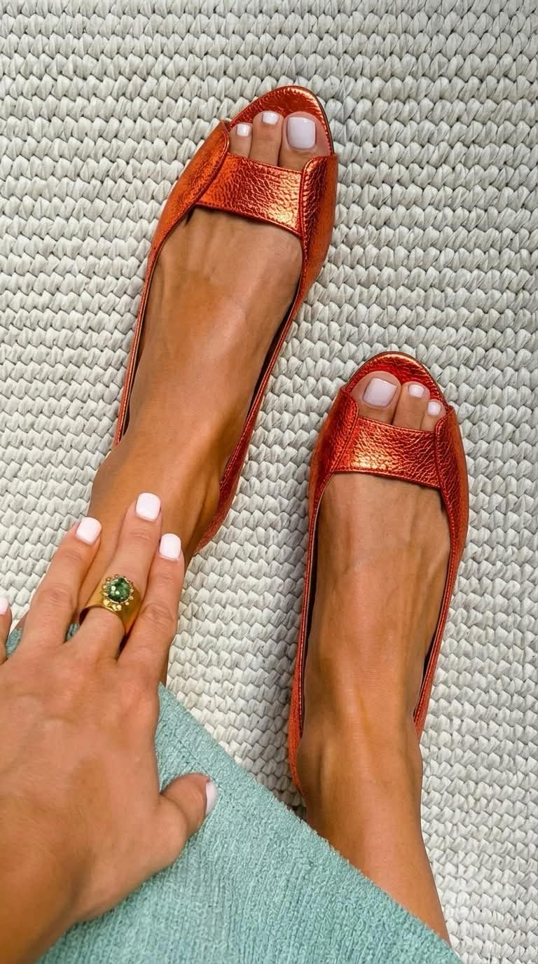 Adeline Sandals - Champagne Metallic