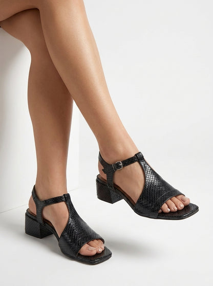 Alba Sandals - Low-Heel Metallic