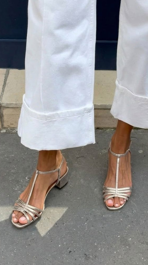Clemence Sandals - Metallic Ankle