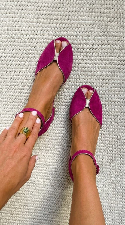 Oriane Flats - Suede Ballerina
