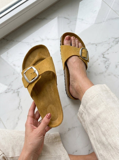Mules Amalie - Moutarde