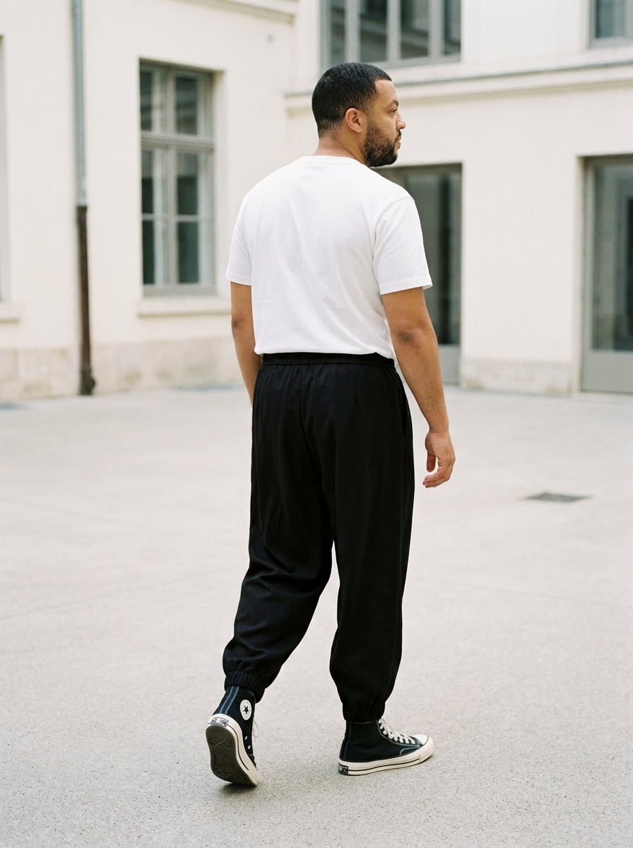 Seiryoku Trousers - Loose Cuffed - Black