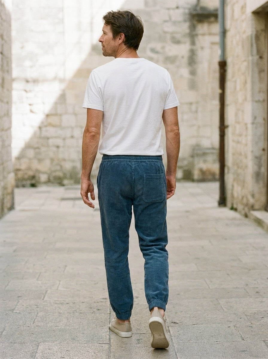 Haruki Corduroy Trousers - blue