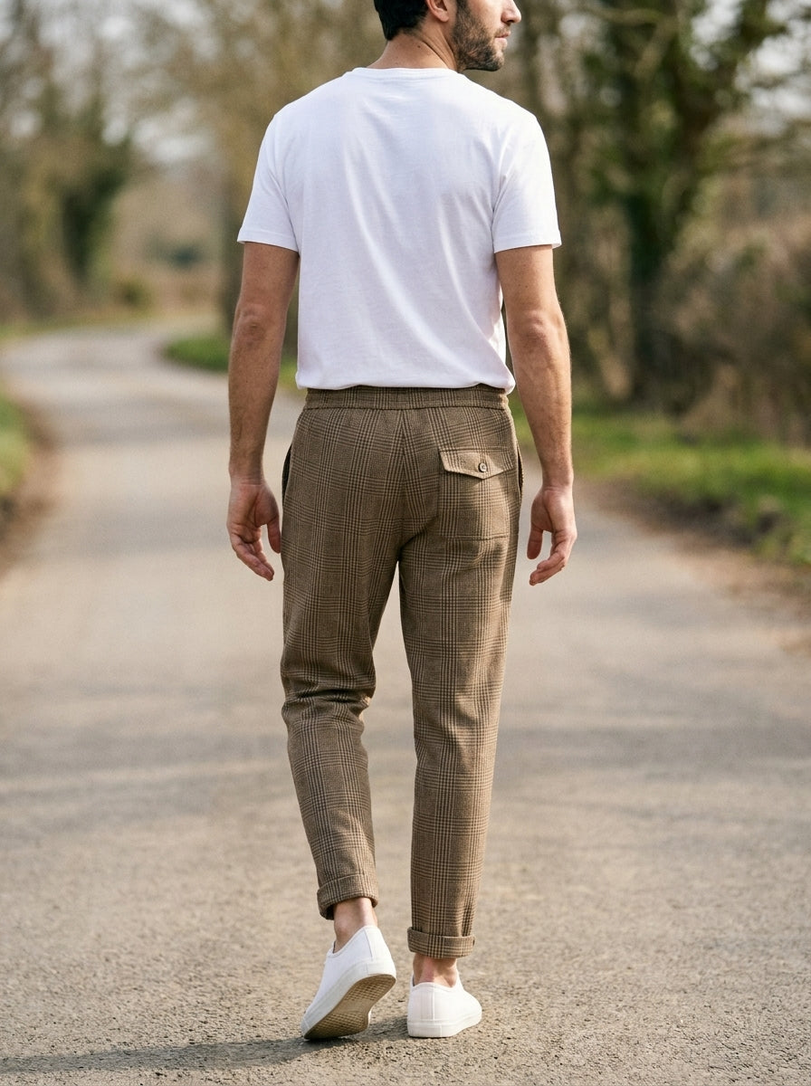 Moshihiro Trousers - Relaxed Everyday - Brown