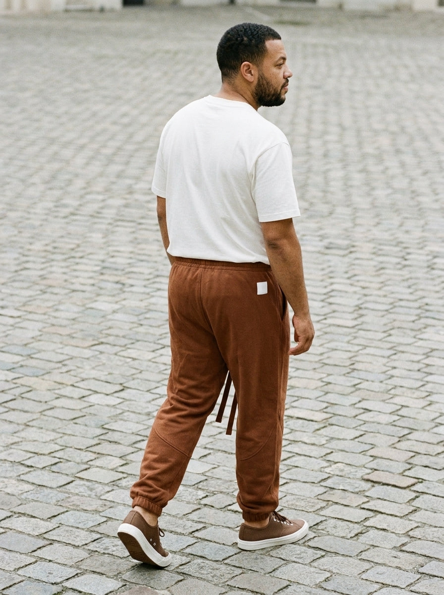 Kazekawa Trousers - Straight Crepe - Coffee Brown