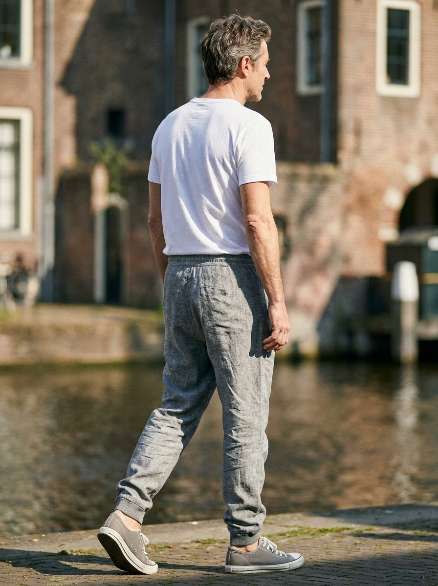 Raijin Trousers - Cuffed Harem - Grey Heather