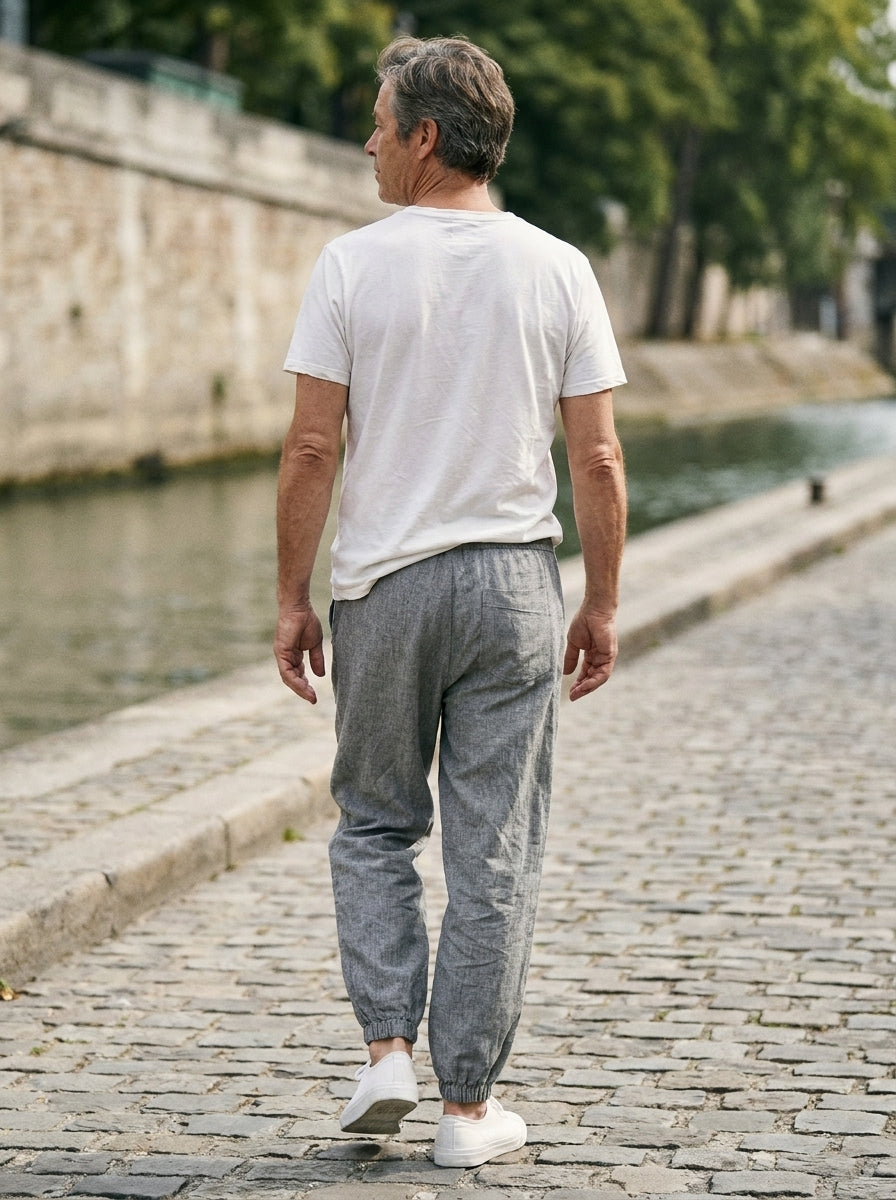 Raijin Trousers - Cuffed Harem - White Heather