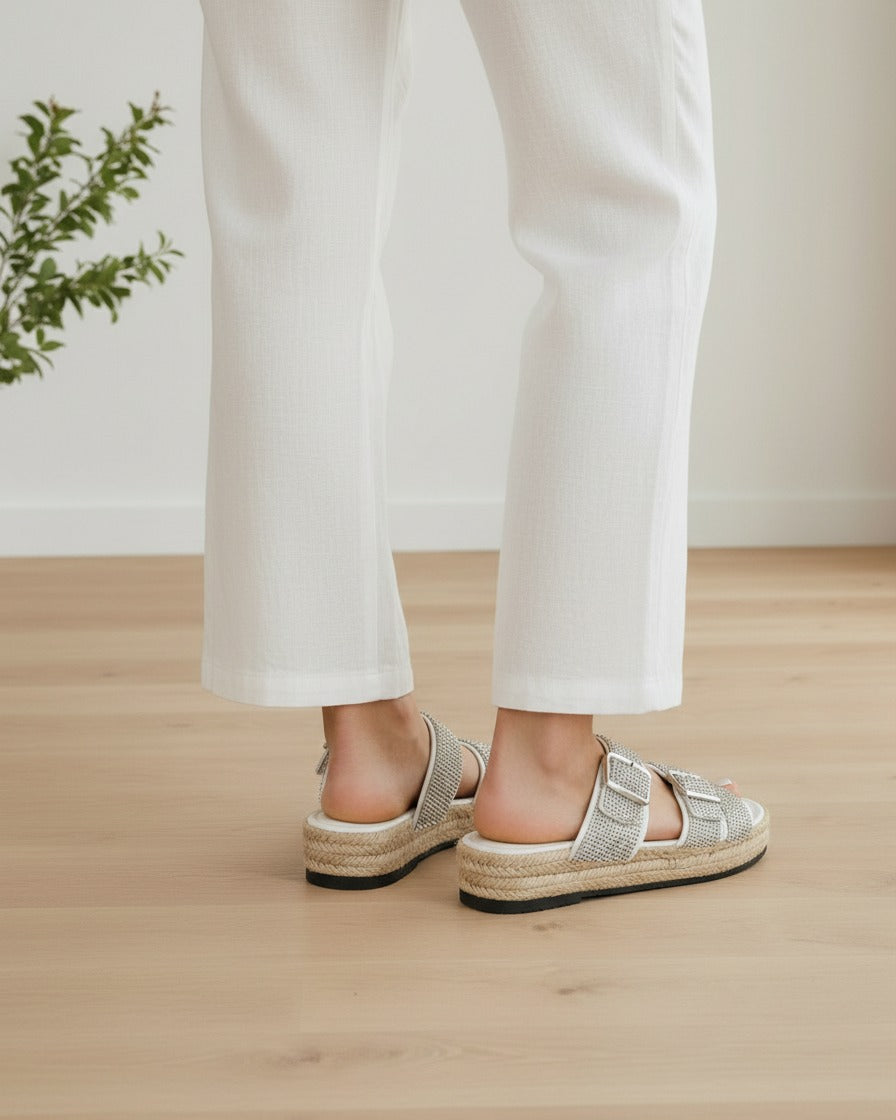 Sael Sandals in WHITE - back fit