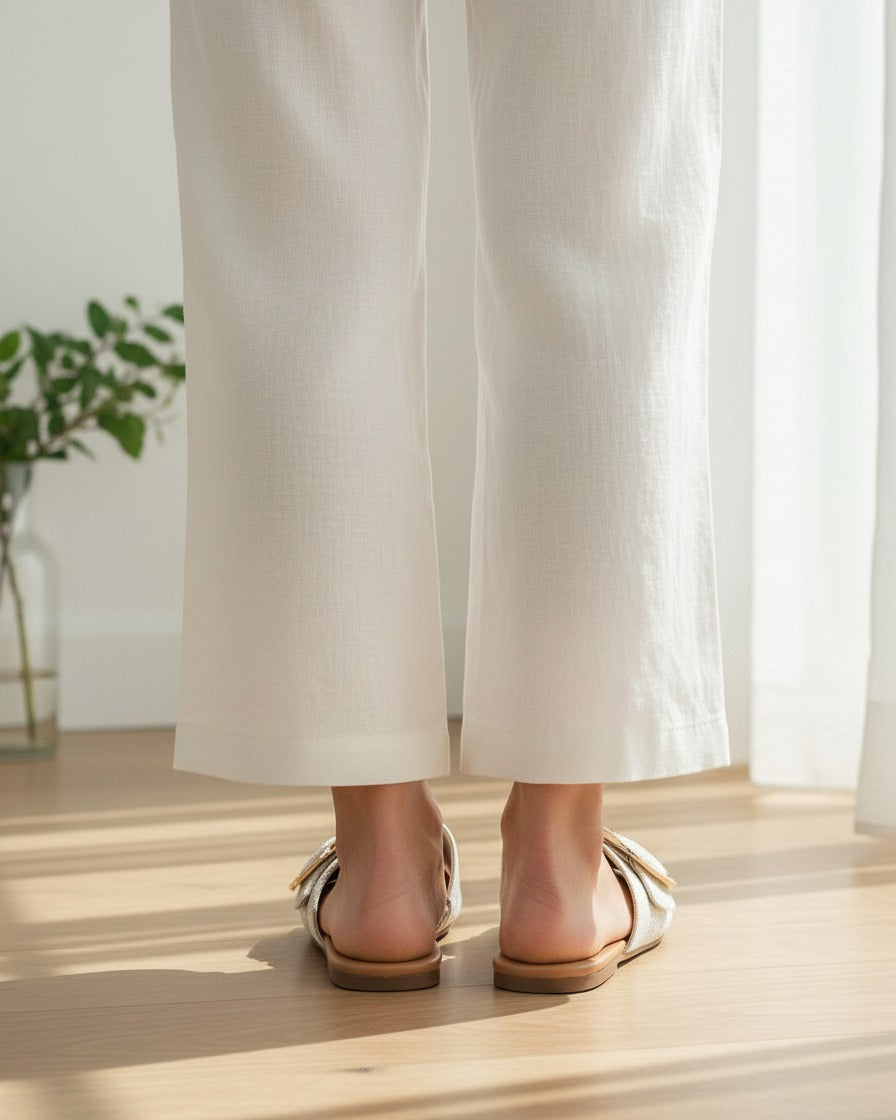 Arco Sandals in Creamy-white - back fit