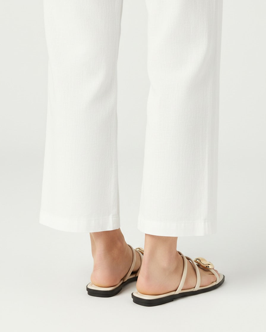 Sable Sandals - Square-Toe in Beige - back fit