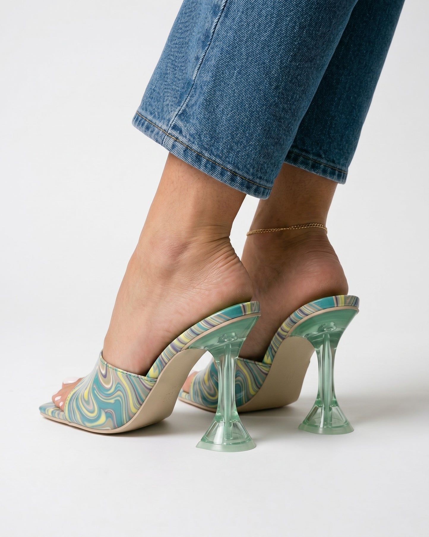 Haas Shoes - Square-Toe Leather in Green - back fit