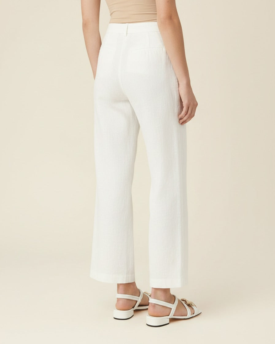 Lars Sandals - Square-Toe Block-Heel Leather in WHITE - back fit