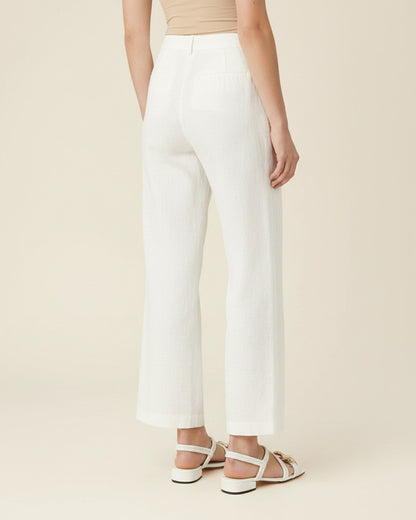 Lars Sandals - Square-Toe Block-Heel Leather in WHITE - back fit