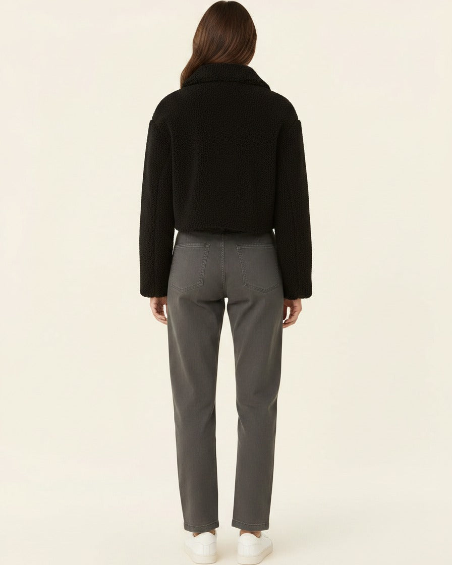 Quai Jacket - Zip in black - back fit