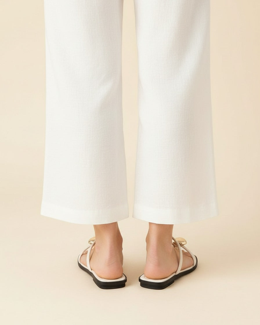 Fael Sandals - Square-Toe in Beige - back fit