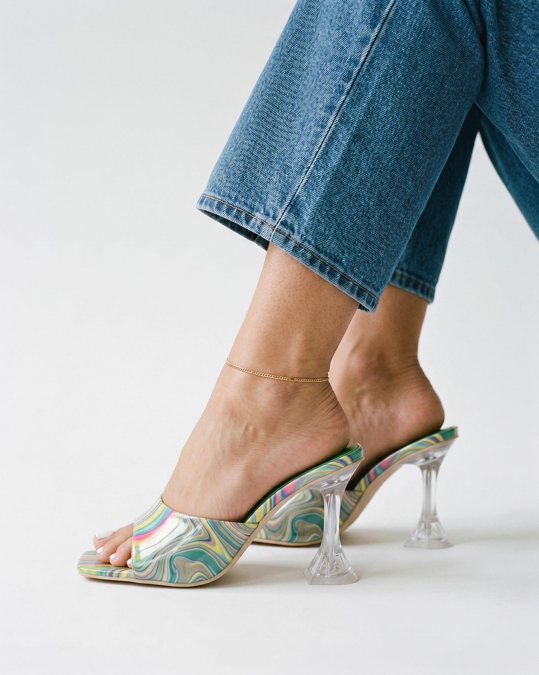 Haas Shoes - Square-Toe Leather in Green - back fit