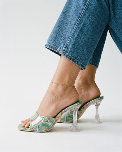 Haas Shoes - Square-Toe Leather in Green - back fit
