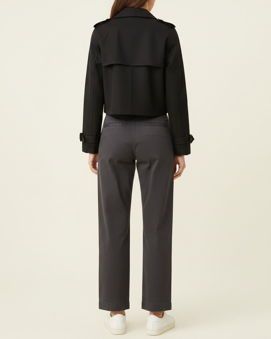 Aster Coat in Black - back fit