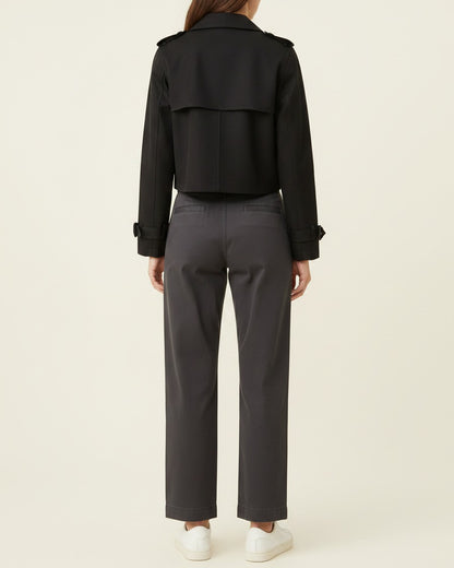 Aster Coat in Black - back fit