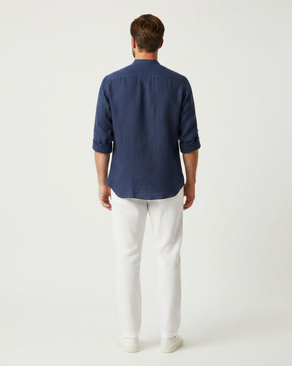 Wren Shirt - Linen in Default - back fit
