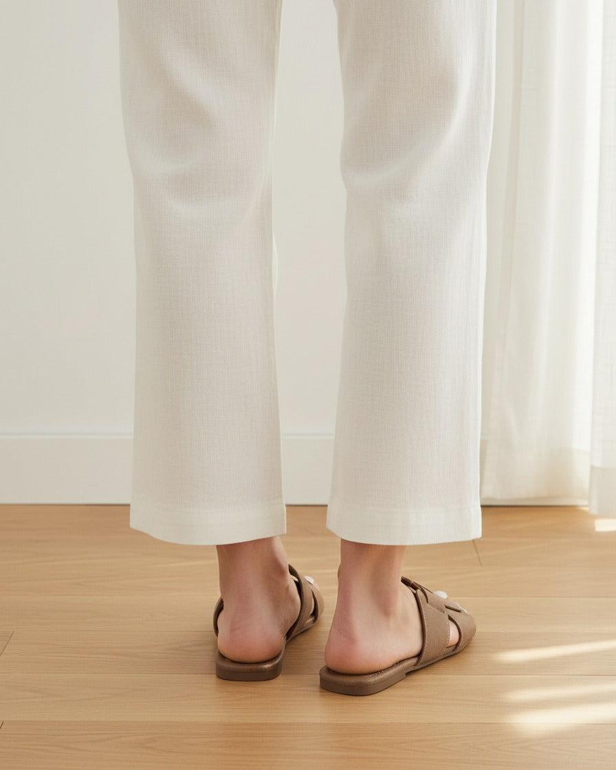 Pael Sandals - Square-Toe in Brown - back fit