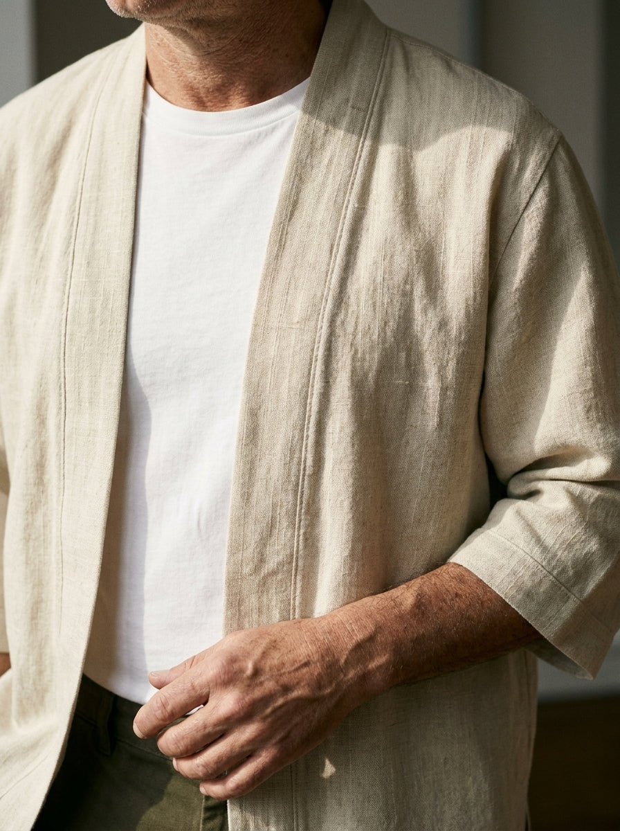 Haruto Kimono - Open Layer - Beige (oat/cream)