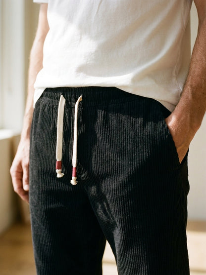 Haruki Corduroy Trousers - Black
